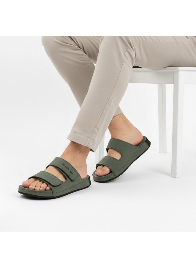 Stylish men's slippers with a modern and comfortable design – genuine leather and non-slip orthopedic sole, available in various sizes and colors. - Image 4